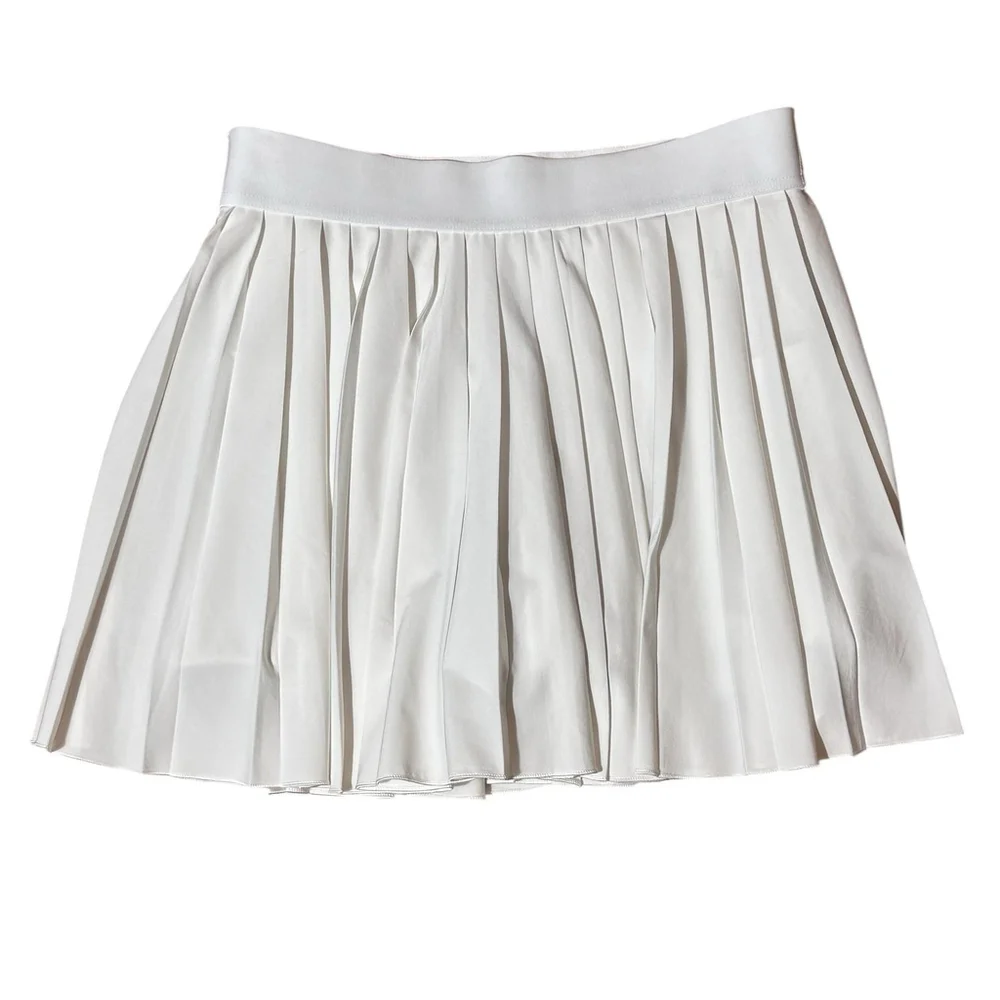 Aritzia Tna Move Tech Tennis Pro Micro Mini Skirt Pleated White Womens Medium